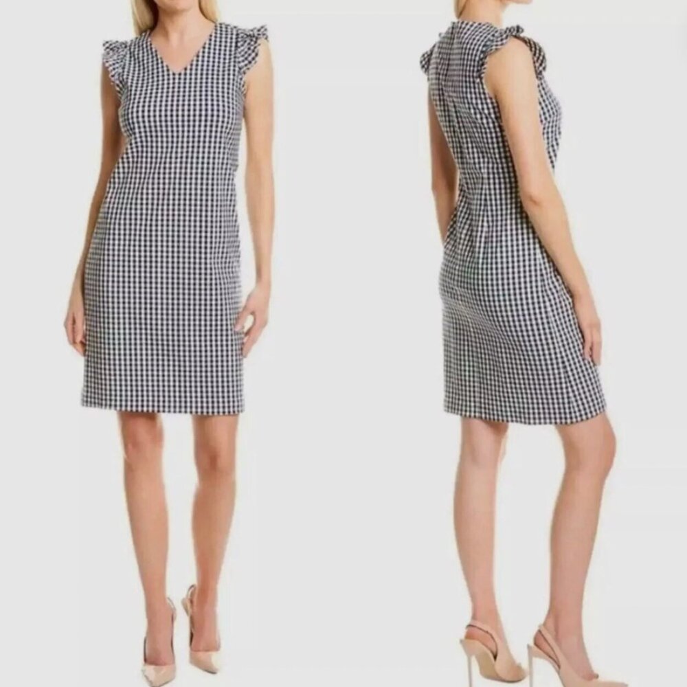 J McLaughlin Joselyn Blue and White Gingham Dress - Picture 6 of 8